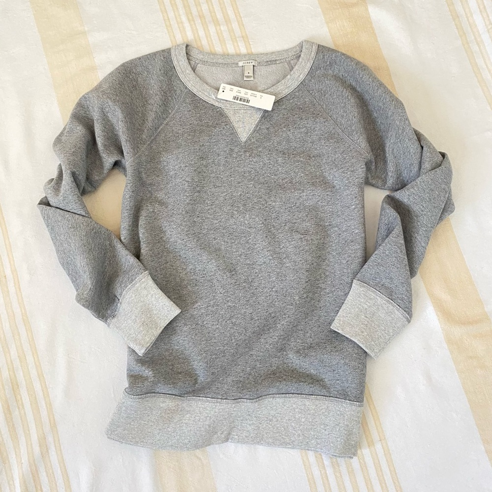 J. Crew NWT The Weekender 💯% Cotton, Two Tone Raglan Sleeve Sweatshirt SZ S